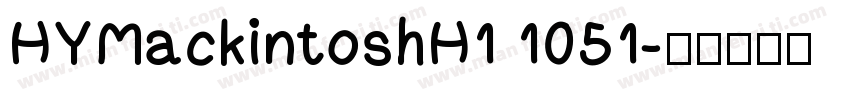 HYMackintoshH1 1051字体转换